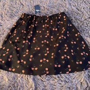 black floral skirt